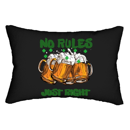st paddy funny day, green beer Irish day Lumbar Pillows