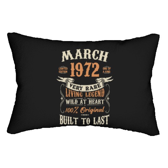 March 1972 Birthday Surprise Lumbar Pillows