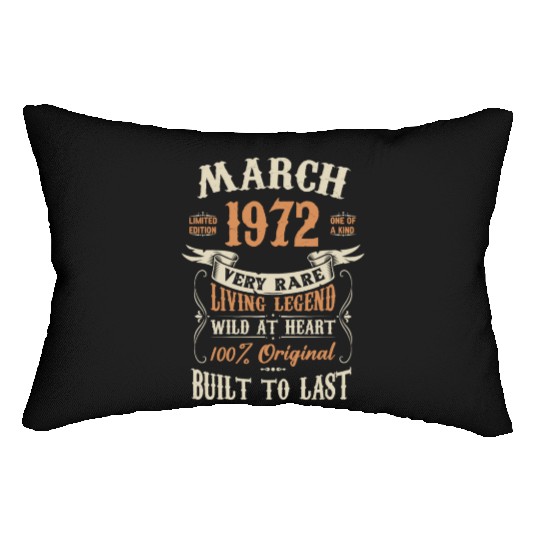 March 1972 Birthday Surprise Lumbar Pillows