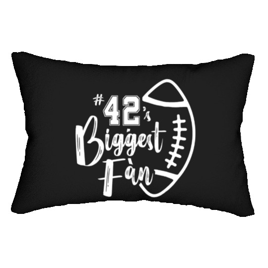 Number 42 s Biggest Fan Lumbar Pillows Football Mom Dad Fa