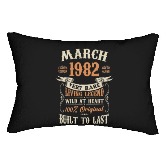 March 1982 Birthday Surprise Lumbar Pillows