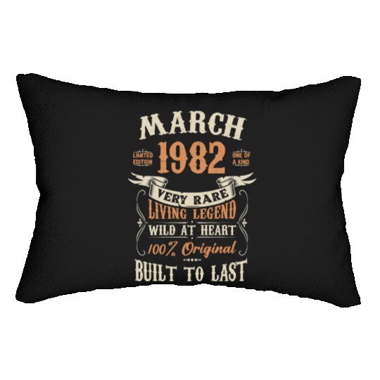 March 1982 Birthday Surprise Lumbar Pillows