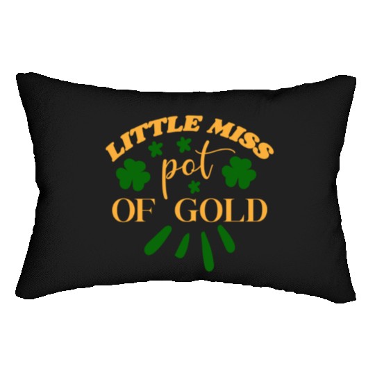 Little miss pot of gold Lumbar Pillows