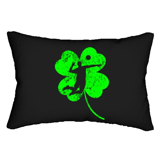 Volleyball St. Patrick's day shamrock Lumbar Pillows