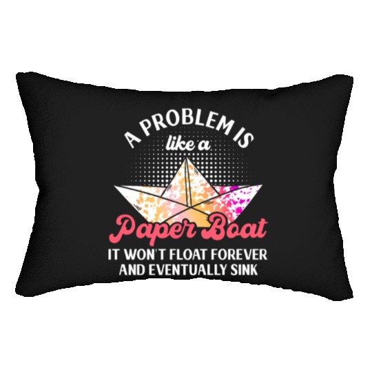 Origami Paper Boat Inspiring Paper Folding Lumbar Pillows