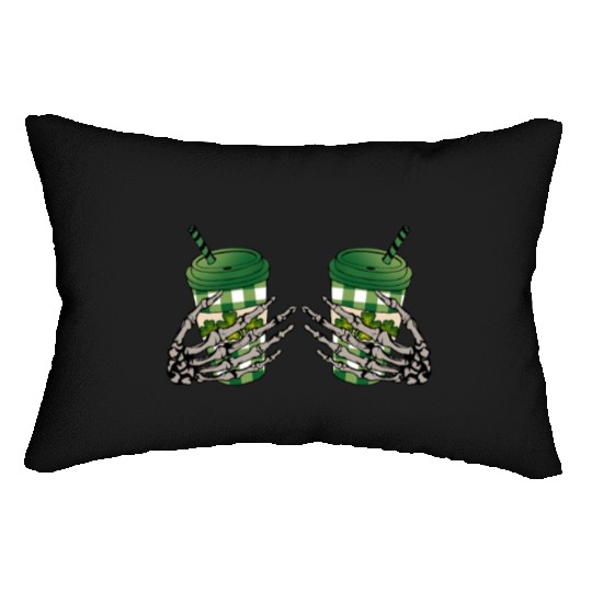 Skeleton Hand Patricks day Graphics Lumbar Pillows