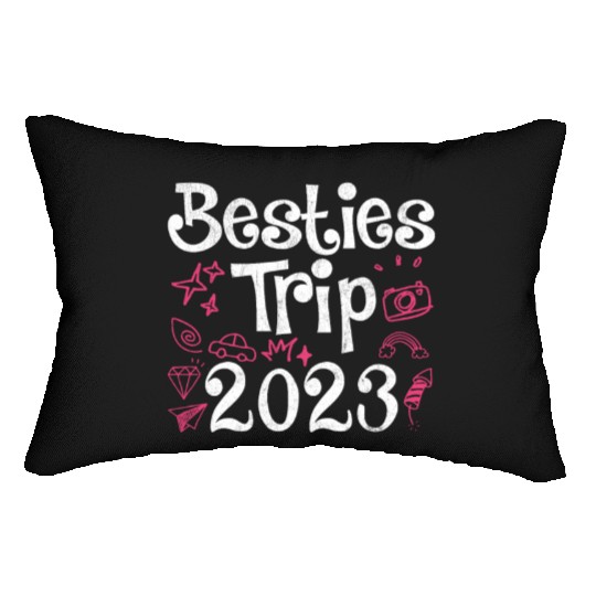 Besties Trip 2023 Summer Vacation Spring Break Lumbar Pillows