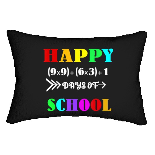 Math Formula 100 Days Of School Funny Math Teacher Lumbar Pillows