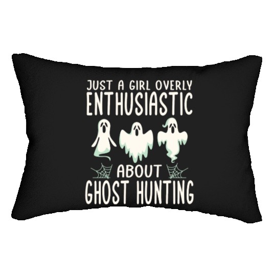 ghost hunting Lumbar Pillows