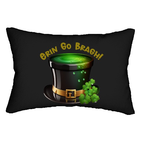 Get Lucky with this 'Erin go Bragh' Top Hat Design Lumbar Pillows