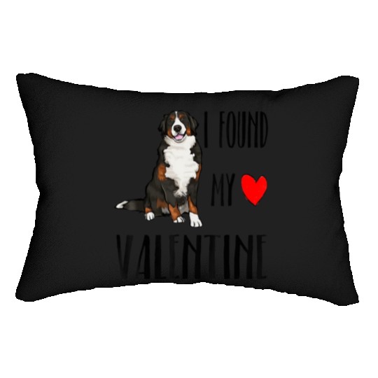 I Found My Valentine Day Bernese Mountain Dog Dog Lumbar Pillows