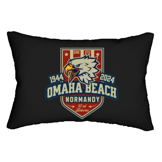 Omaha Beach Normandy D DAY 80 th anniversary Lumbar Pillows