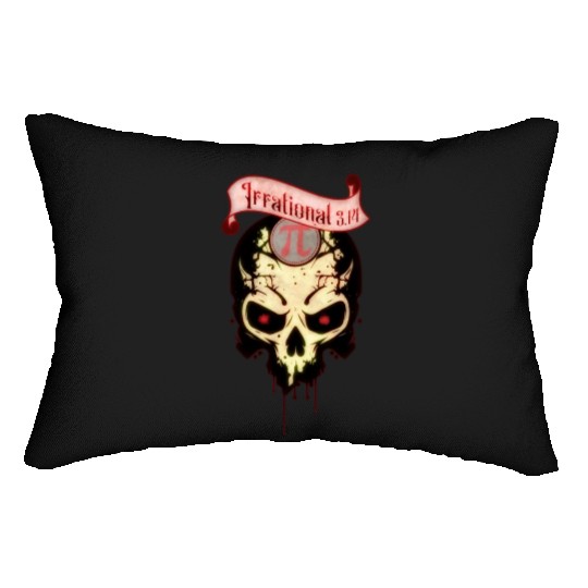 PI Day Irrational Skull Design Strawberry Edition Lumbar Pillows