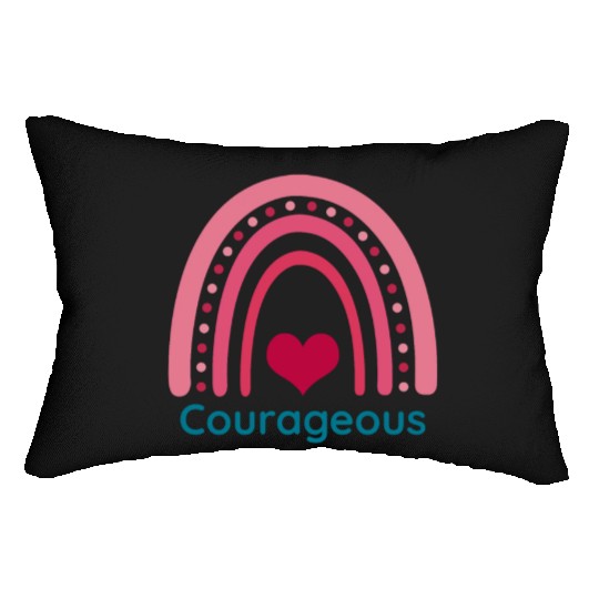 Courageous Viva Magenta Boho Rainbow Lumbar Pillows
