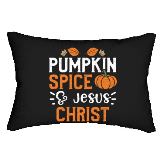 Pumpkin Spice & Jesus Christ Lumbar Pillows