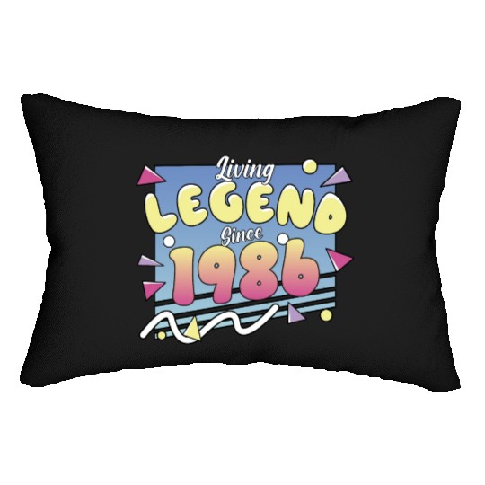 Living Legend Since 1986, 80s Themed Birthday Lumbar Pillows