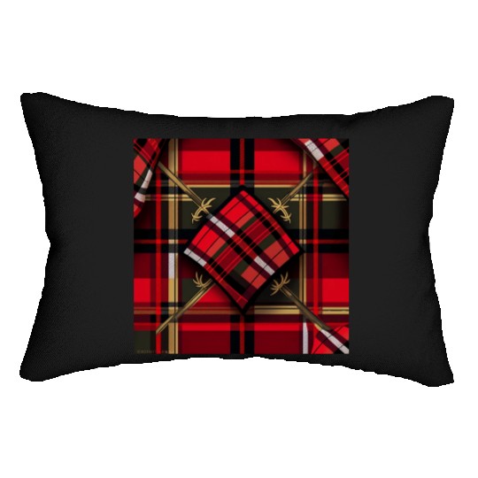 Red Tartan Trellis Lumbar Pillows