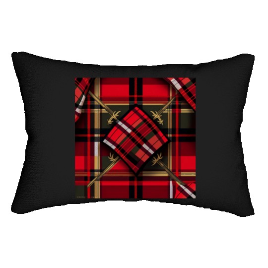 Red Tartan Trellis Lumbar Pillows