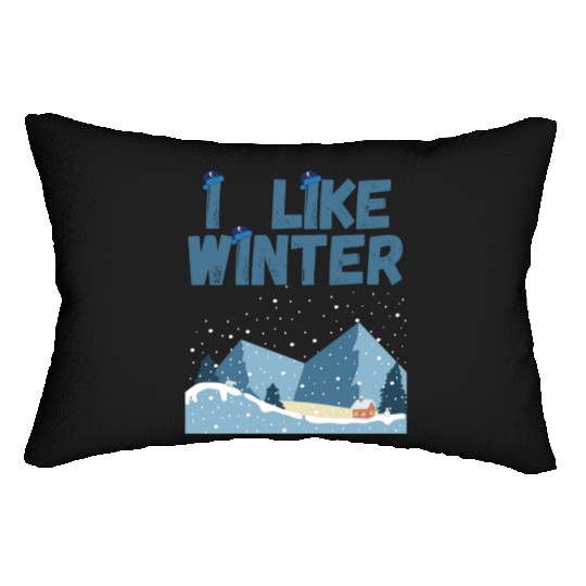 I Like Winter Lumbar Pillows