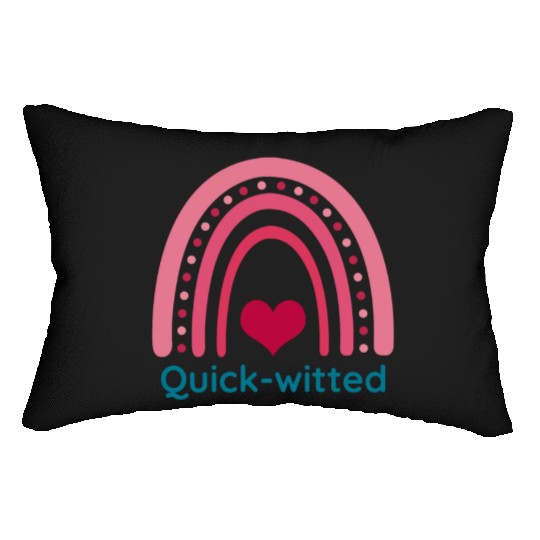 Quick witted Viva Magenta Boho Rainbow Lumbar Pillows