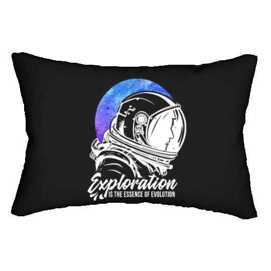 Amusing Explorations Of Cheerful Astronauts Quote Lumbar Pillows