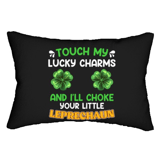 Funny St. Patrick's Day saying Lucky Charms Lumbar Pillows