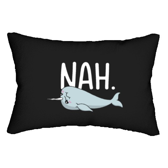 Procrastinating Narwhal Lover Aquatic Animals Lumbar Pillows