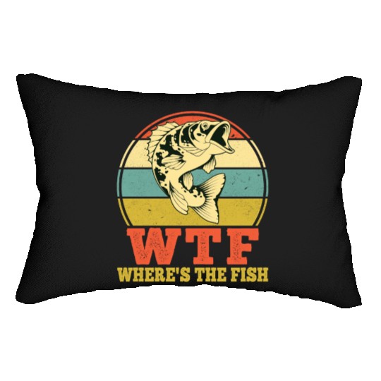 WTF Wheres The Fish Lumbar Pillows