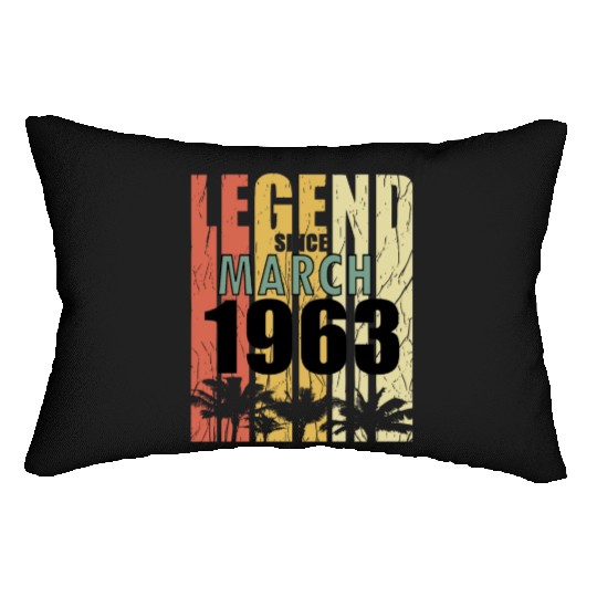 60th birthday man original March born 1963 Lumbar Pillows