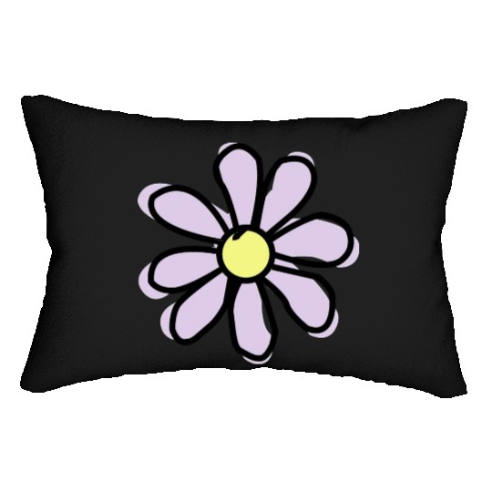Lavender Flower Lumbar Pillows