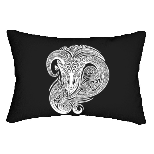 Elegant Capricorn Vintage T Tattoo Lumbar Pillows