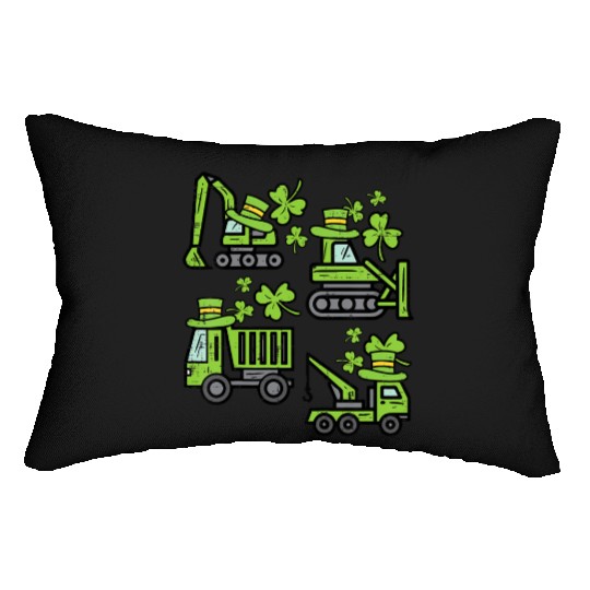 Kids Irish Construction Truck Crane Toddler Boys Lumbar Pillows