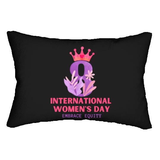 International Women's Day Embrace Equity 2023 Lumbar Pillows