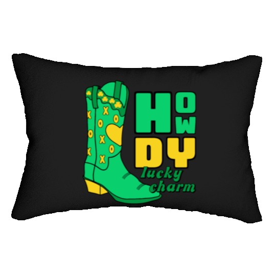 Howdy Lucky Charm St Patrick Day Apparel Lumbar Pillows