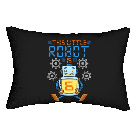 Robot Birthday Outfit Boy 6th Robot Birthday Party Lumbar Pillows