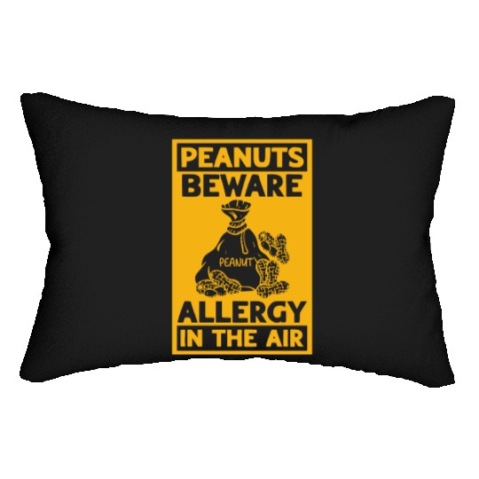 Peanuts Beware Allergy In The Air Peanut Allergic Lumbar Pillows