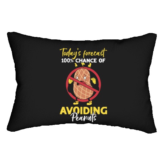 Today's Forecast 100% Chance Of Avoiding Peanuts Lumbar Pillows