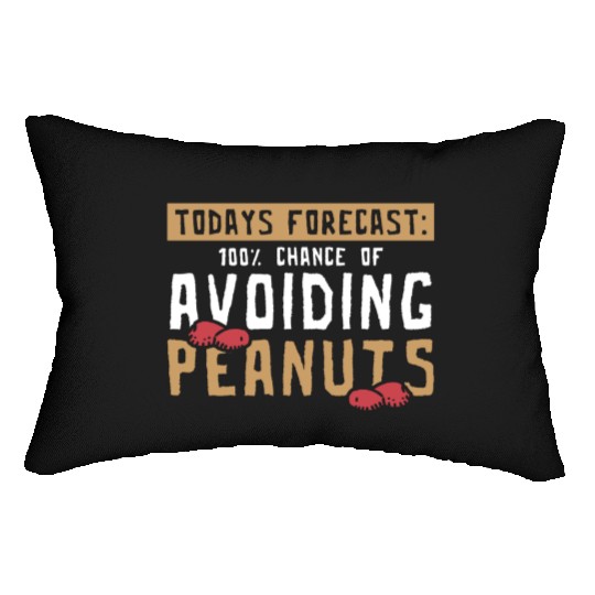 Today's Forecast 100% Chance Of Avoiding Peanuts Lumbar Pillows