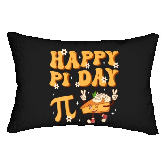 Groovy Happy Pi Day Mathematics Math Teacher Pi Lumbar Pillows