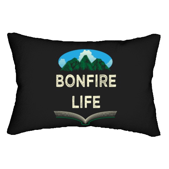 Bonfire Life Camping Wildlife Camper Outdoor Natur Lumbar Pillows