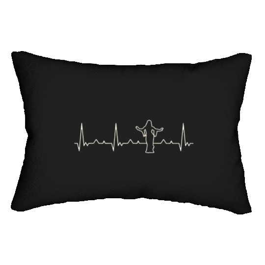 Belly Dance Girl. Heart. Love. EKG. Pulse. Beat. Lumbar Pillows
