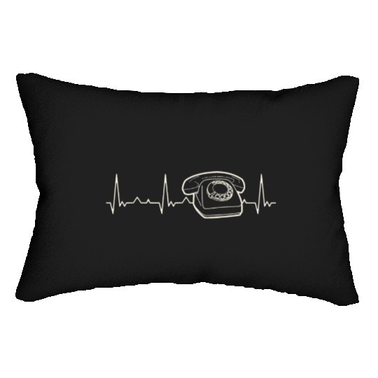 Phone Telephone Classic. Heart. Love. EKG. Pulse. Lumbar Pillows