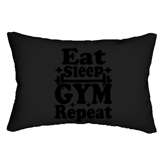 Gym SVG typography Lumbar Pillows design