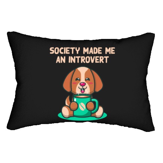 Handcrafted by Society Introvert Sayings Antisocia Lumbar Pillows