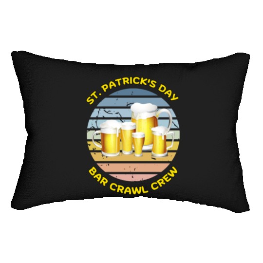 ST PATRICK'S DAY BAR CRAWL CREW Lumbar Pillows