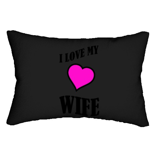 i love my wife 02 Lumbar Pillows