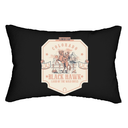black hawk colorado wild west town Lumbar Pillows