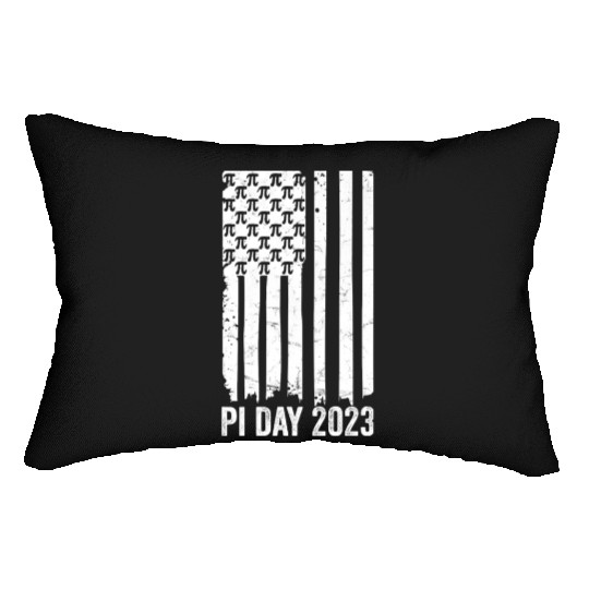 Pi Day 2023 American Flag For Math Nerds Lumbar Pillows