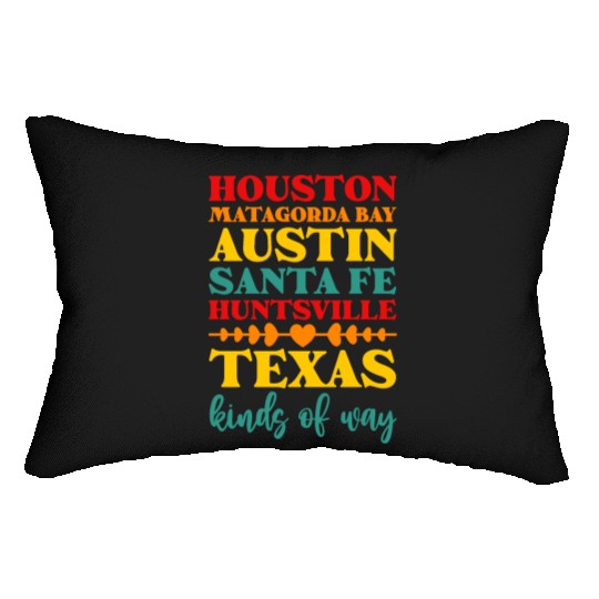 Houston Matagorda Bay Austin Santa Fe Huntsville Lumbar Pillows