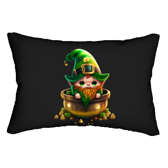 St. Patrick's Day Elf Saint Patricks Day Outfit Lumbar Pillows